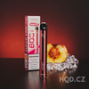 Jednorázová Elektronická Cigareta HQD Super Pro Vape Vapes Ecigareta Potahy 600 potahů Nikotin Peach Ice Ledová Broskev